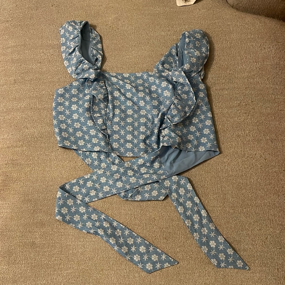 BCBGeneration Open Back Blouse
